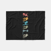 Harris Cat Lettering Positief Grappig Fleece Deken (Voorkant (Horizontaal))