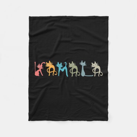 Harris Cat Lettering Positief Grappig Fleece Deken (Voorkant)
