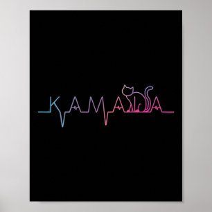 Harris Cat Lettering Positief Grappig Kattenliefhe Poster