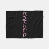 Harris Cat Lettering Positief Grappig Retro Cat Fleece Deken (Voorkant (Horizontaal))