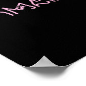 Harris Cat Lettering Positief Grappig Retro Cat Poster (Hoek)
