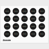 Harris Cat Lettering Positief Grappig Ronde Sticker (Vel)