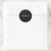 Harris Cat Lettering Positief Grappig Ronde Sticker (Tas)