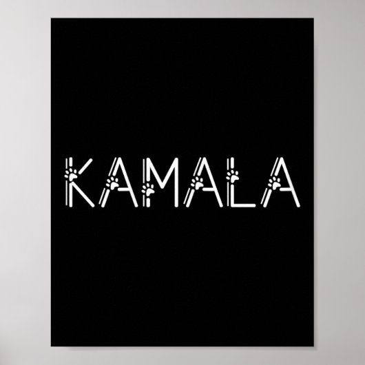 Harris Cat Lettering Positief Grappig Shirt Kamala Poster (Voorkant)