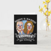 Harris Circus Grootste Clowns op Aarde Anti Biden Kaart (Gele Bloem)