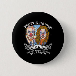 Harris Circus Grootste Clowns op Aarde Anti Biden Ronde Button 5,7 Cm