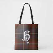 Harris Clan Tartan Monogram Tote Bag (Voorkant)
