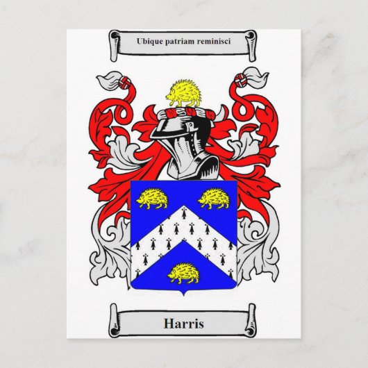 Harris Coat of Arms Briefkaart (Voorkant)