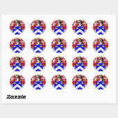 Harris Coat of Arms Ronde Sticker (Vel)