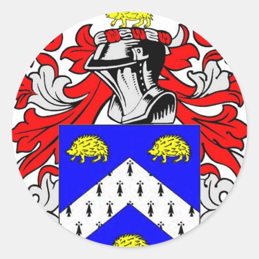 Harris Coat of Arms Ronde Sticker (Voorkant)