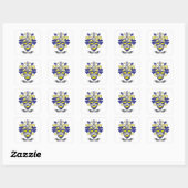 Harris Coat of Arms Vierkante Sticker (Vel)