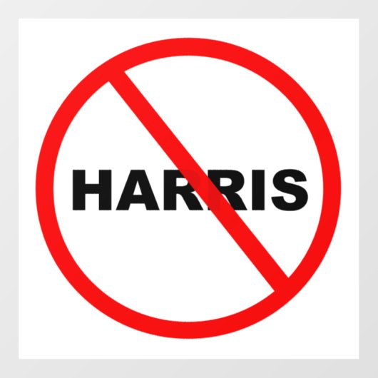 Harris Danger Ga daar niet heen! Raamsticker (Vel)