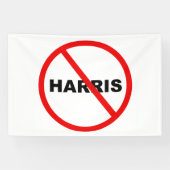 Harris Danger Waarschuwing Ga daar niet heen! Spandoek (Horizontaal)