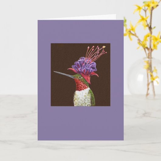 Harris de kolibries kaart (Gele Bloem)