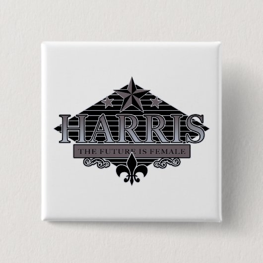 HARRIS de toekomst is vrouw Vierkante Button 5,1 Cm (Voorkant)