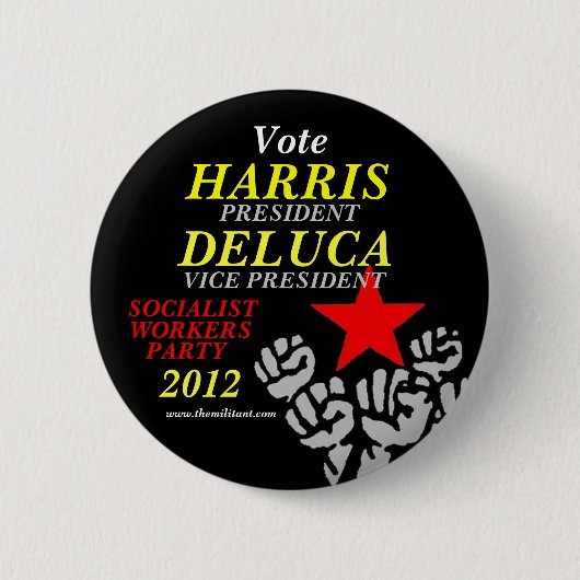 Harris-DeLuca 2012 Ronde Button 5,7 Cm (Voorkant)