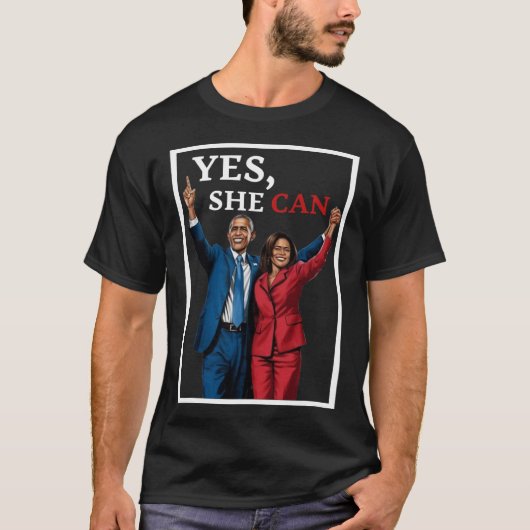 Harris en Barack Obama naar de verkiezingen van 20 T-shirt (Voorkant)