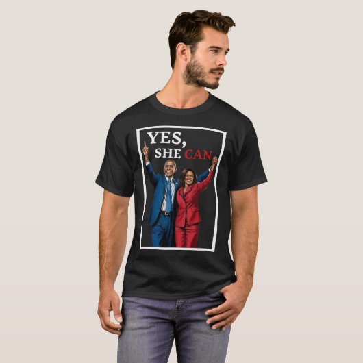 Harris en Barack Obama naar de verkiezingen van 20 T-shirt (Voorkant volledig)