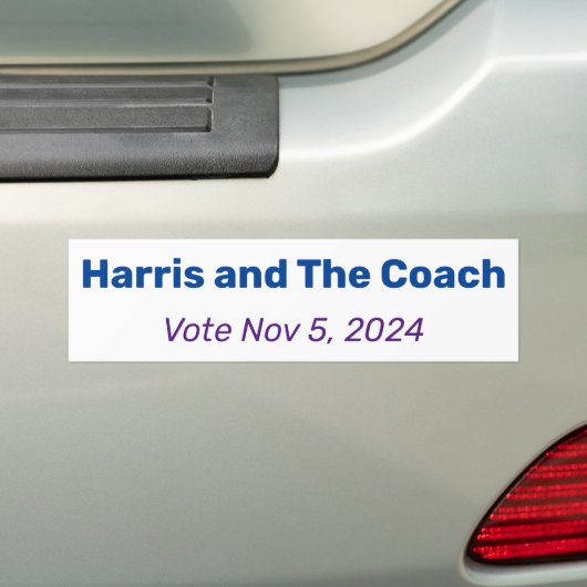 Harris en de coach, stemming 5 november 2024 Verki Bumpersticker (Op auto)