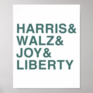 Harris en W en Joy en Liberty Shirt Kamala Harr Poster