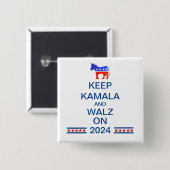 Harris en Walz 2024 Button (Voorkant /achterkant)