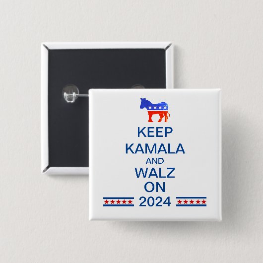 Harris en Walz 2024 Button (Voorkant /achterkant)
