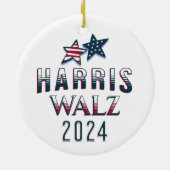 Harris en Walz 2024 Keramisch Ornament (Achterkant)