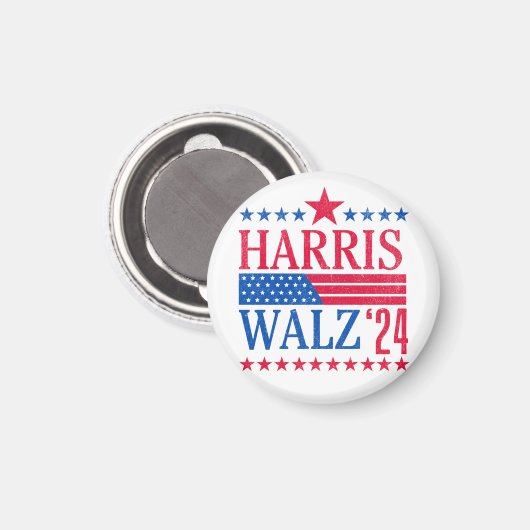  Harris en Walz 2024 Magneet (Voorkant / Achterkant)