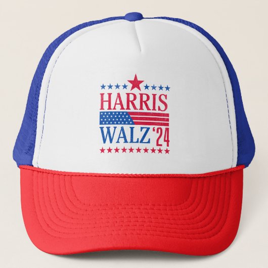  Harris en Walz 2024 Trucker Pet (Voorkant)