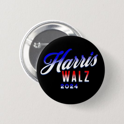 Harris en Walz Democraat POTUS 2024 Ronde Button 5,7 Cm (Voorkant /achterkant)