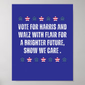 Harris en Walz Slogan Poster (Voorkant)