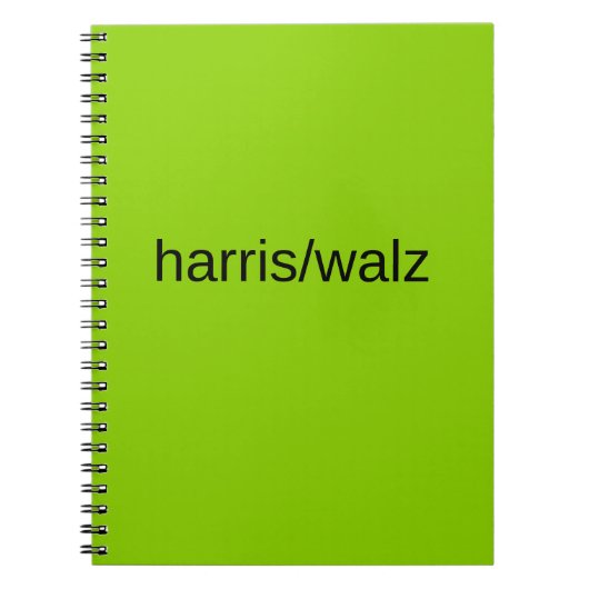 Harris en Walz Zomer 2024 Groene Woonwijk Notitieboek (Voorkant)
