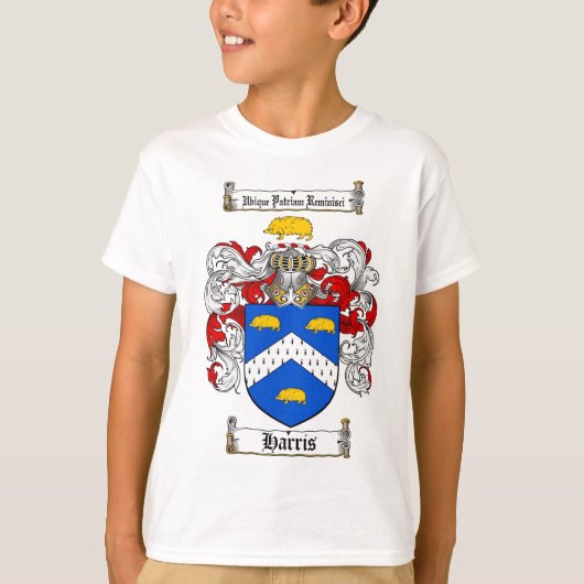 HARRIS FAMILIE CREST - HARRIS - KAT VAN WAPENS T-SHIRT (Voorkant)