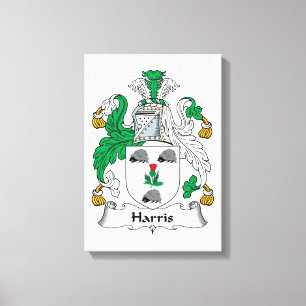 Harris Family Crest Canvas Afdruk