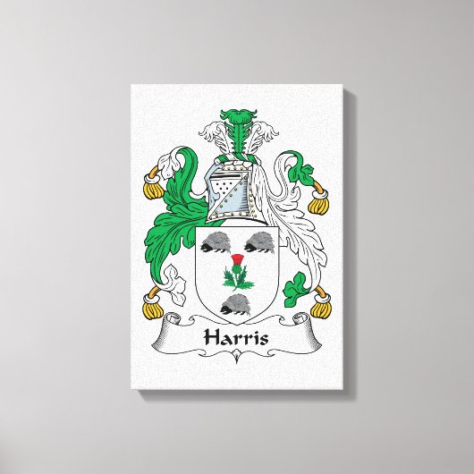 Harris Family Crest Canvas Afdruk (Voorkant)