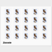 Harris Havik Op De Uitkijk Striptekening Vierkante Sticker (Vel)