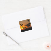 Harris Haviken jagen Vierkante Sticker (Envelop)