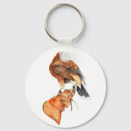 Harris Hawk 5,7 cm Basic Button Key Ring Sleutelhanger