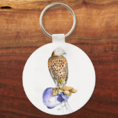 Harris Hawk 5,7 cm Basic Button Key Ring Sleutelhanger (Voorkant)