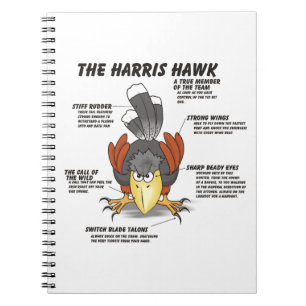 Harris Hawk Cartoon Notitieboek