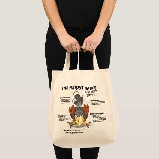 Harris Hawk Cartoon Tote Bag (Voorkant (product))