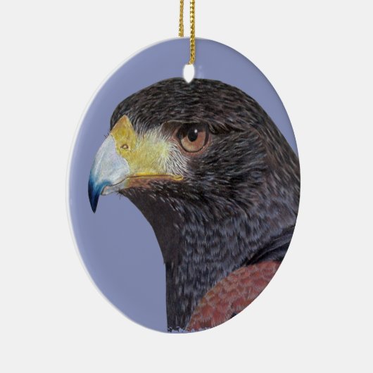 Harris Hawk - cp Keramisch Ornament (Rechts)