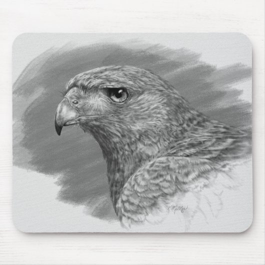 Harris Hawk Drawing Muismat (Voorkant)