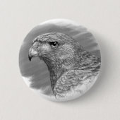 Harris Hawk Drawing Ronde Button 5,7 Cm (Voorkant)