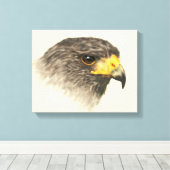 Harris Hawk - Gemengde middelgrote Canvas Afdruk (Insitu (Houten vloer))