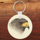 Harris Hawk - Gemengde middelgrote Sleutelhanger (Voorkant)