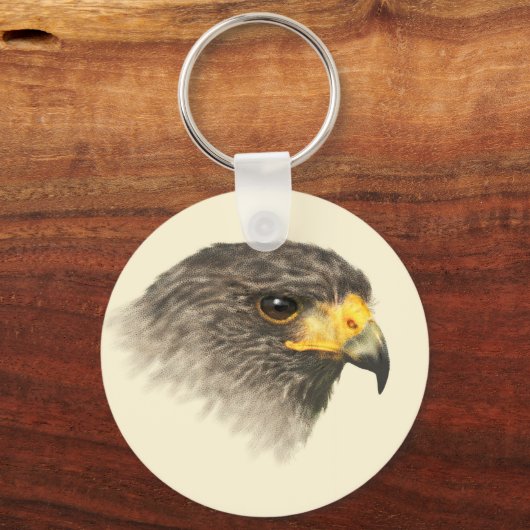 Harris Hawk - Gemengde middelgrote Sleutelhanger (Voorkant)