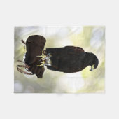 Harris Hawk op Glove Fleece Deken (Voorkant (Horizontaal))
