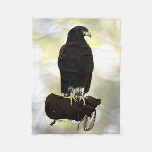 Harris Hawk op Glove Fleece Deken