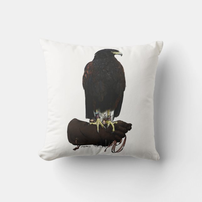 Harris Hawk op Glove Kussen (Voorkant)